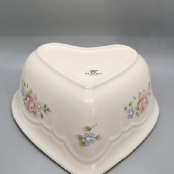Pfaltzgraff Tea Rose Heart Serving Dish Stonewear - Picture 9 of 9